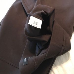 Eileen Fisher dark brown wide band pants NWOT